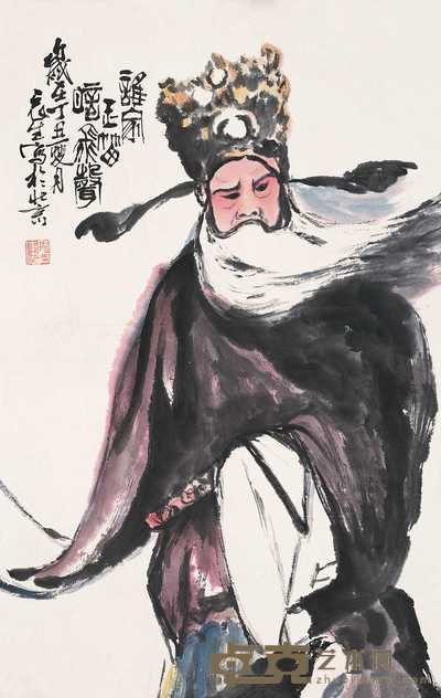 董辰生 1997年作 戏曲人物 镜心 83×52cm